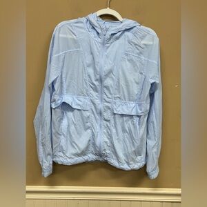 Lululemon Hood Lite Jacket Windmill Light Blue Size 8 Packable Converts to Bag